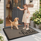 LUMI Outside Welcome Door Mat 32x47, Non-Slip Durable Rubber Easy Clean - Image 3