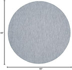 SAFAVIEH Courtyard Outdoor Round Rug 4', Modern Navy & Grey CY8022-36821 - Image 2
