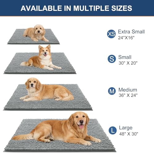 OLANLY Dog Door Mat for Muddy Paws 24x16, Extra Absorbent Chenille Mud Mat - Image 2