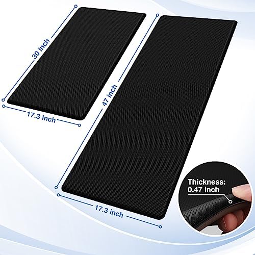 StepRite Kitchen Mats for Floor, 2-Piece Anti-Fatigue Kitchen Rugs - Image 2