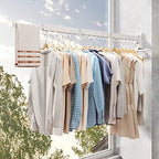 LIENAHU Drying Rack, Wall Mounted Clothes Rack, 220lbs Capacity - Image 4