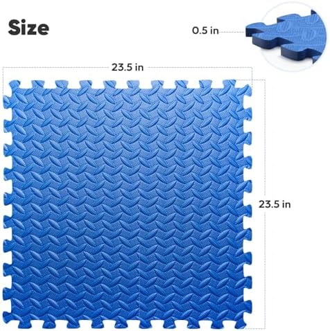 36 Pack 144 sqft Home Gym Mat, Puzzle Exercise Mat, EVA Interlocking Foam Floor - Image 2