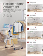 Sakugi Clothes Drying Rack, Foldable 2-Level - Image 5