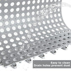 16 Pack 11.8" x 11.8" Interlocking Rubber Floor Tiles Soft PVC Non Slip Shower - Image 4