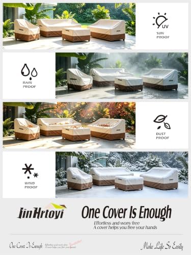 JinHrtoyi Outdoor Chair Covers 4 Pack, 30W x 34D x 38H Inches, 100% Waterproof - Image 5