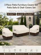 Patio Furniture Covers 3 Piece Set - Image 2