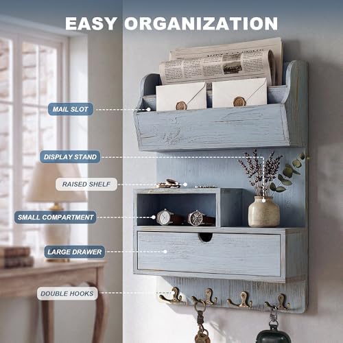 Rebee Vision Pine Wood Key Holder Wall Mount - Image 5