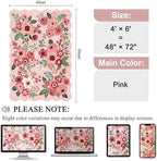 DUKINO 4x6 Area Rug, Non Slip Floral Washable Rug - Image 2