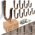 Antique Bronze Railroad Spike Cast Iron Hooks Handmade Blacksmith, Wall Mounted by MyFancyFarmhouse