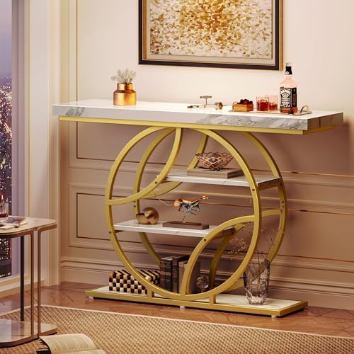 Huuger 47.2 Inch Entryway Table, Industrial Console Sofa Table - Image 5