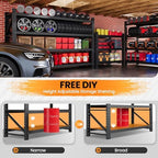 71.3” Wide Heavy Duty Metal Garage Shelving, Adjustable Storage Shelf - Image 4