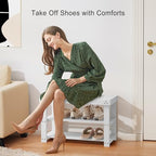 Pipishell 3 Tier Bamboo Shoe Rack Bench - Image 4