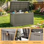 Outdoor Storage Box, Resin Deck Boxes Indoor and outdoor, Waterproof Storage - Image 7