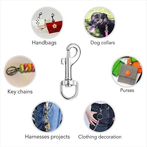 50pcs Swivel Snap Hooks for Dog Leash Collar Linking, Metal Heavy Duty Eye - Image 5