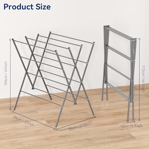 Whitmor Drying Rack Clothing, Large 12 Drying Poles Clothes Drying Rack - Image 2