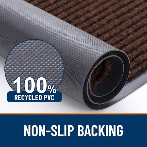 OLANLY Half Circle Front Door Mat 47x34, Waterproof Heavy-Duty Doormat - Image 3