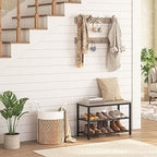 HOOBRO Hall Tree with Bench, Coat Rack Shoe Bench Set, Entryway Shoe Rack with - Image 3