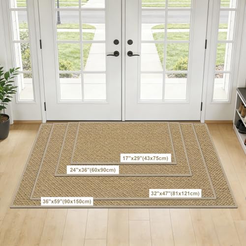 LEKEEPGO Front Door Mat 17"x29", Indoor Non Slip Washable Entry Mat - Image 2