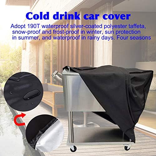 Cooler Cart Cover, Universal Waterproof 190T Polyester Fit - Image 3