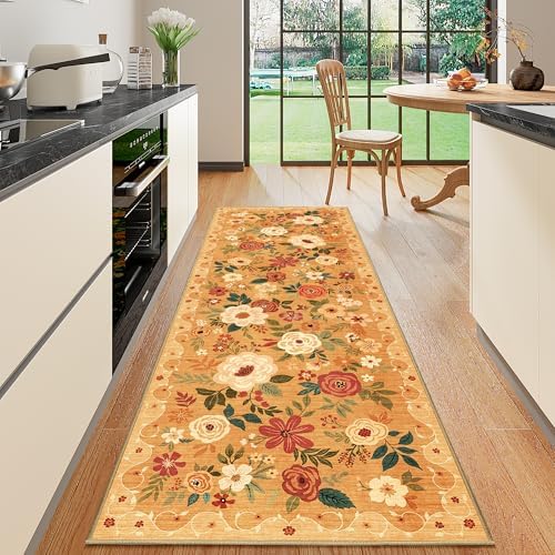 DUKINO 2.6x8 Runner Rug, Washable Runner Rug by DUKINO