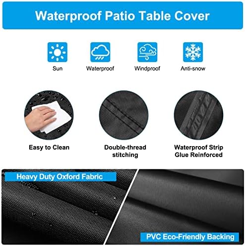 Rectangular Coffee Table Cover 100% Waterproof, Patio Furniture Cover - Image 4