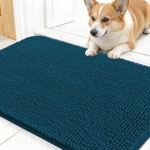 OLANLY Dog Door Mat for Muddy Paws 30x17, Super Absorbent Chenille Mud Mat by OLANLY