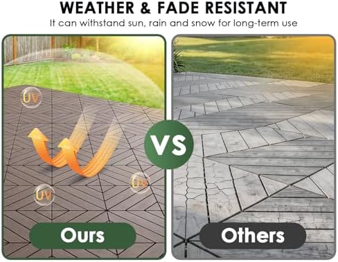 36 PCS Plastic Interlocking Deck Patio Tiles - Image 5