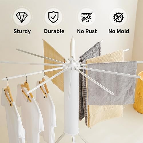 JOOM Tripod Clothes Drying Rack, Garment Rack Portable and Foldable Space - Image 3