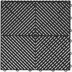 Swisstrax Ribtrax PRO Garage Floor Tiles, Jet Black by Swisstrax