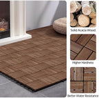 Yaheetech 27PCS Acacia Wood Deck Tiles Interlocking Patio Flooring - Image 4