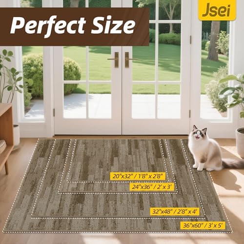 JSEI Dirt Trapper Door Mat 20"x32", Non-Slip Doormat - Image 2