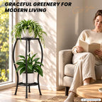 TOSKING 2-Tier Tall Metal Plant Stand, Indoor Outdoor - Image 2