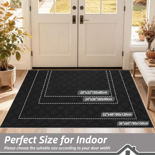 BEQHAUSE Dirt Trapper Door Mat 32" x 48" Non-Slip Washable - Image 2