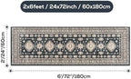 2x6 Runner Rug Washable Non Slip Boho Floor Mat - Image 2