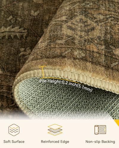 RELEANY Washable Area Rug, Square 4'x4' - Image 2
