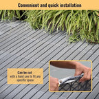 30 PCS Interlocking Deck Tiles, Striped Pattern 12"x12" Acacia Wood Outdoor - Image 5