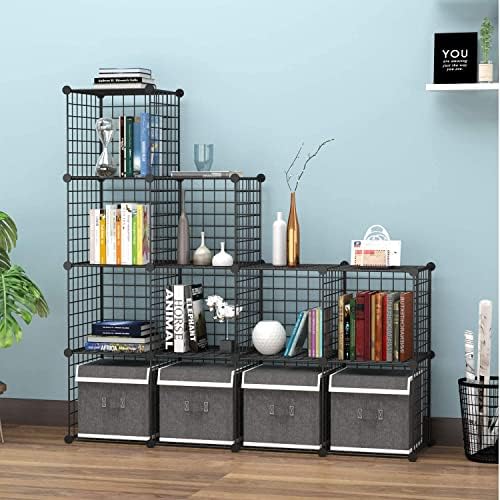 C&AHOME Wire Cube Storage, 12-Cube Storage Organizer Metal, C Grids - Image 4