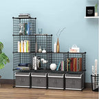 C&AHOME Wire Cube Storage, 12-Cube Storage Organizer Metal, C Grids - Image 4