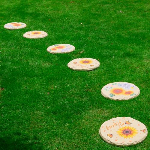 4Pcs Large Stepping Stones Outdoor Garden Walkway, Durable Plastic Pavers - Image 6