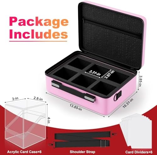 Proijeut Card Deck Box with Portable Case, 6 Pack Clear Commander Deck Box with - Image 2