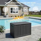 Outdoor Storage Box, 50 Gallon Waterproof Deck Box - Image 5