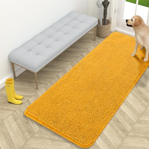 OLANLY Dog Door Mat for Muddy Paws 59x24, Super Absorbent Chenille Mud Mat by OLANLY