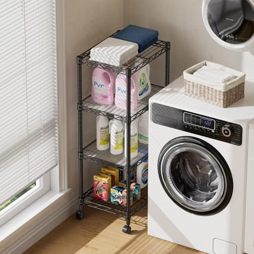 SINGAYE 4 Small Shelves Storage Shelf Wire Shelving Unit Metal Shelf Adjustable - Image 2