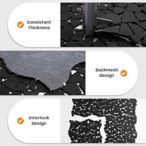 Black Pebble Tile for Shower Floor - Image 3