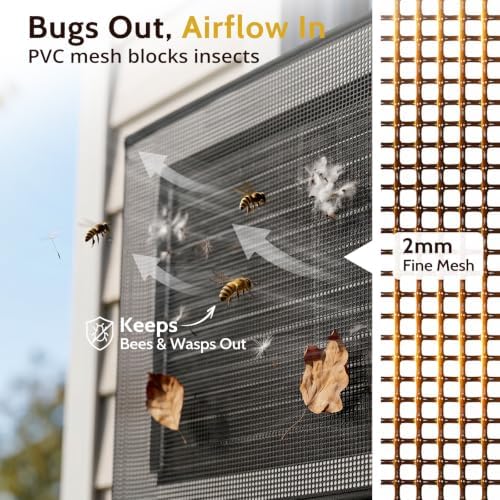 COSFLY Mesh Window AC Covers for Outside, All-Season 25.5"W x 21"D x 17"H - Image 4