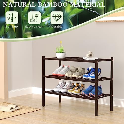 ROMGUAR CRAFT 3 Tier Bamboo Shoe Rack - Image 6