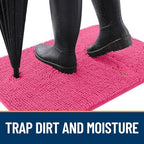 OLANLY Dog Door Mat for Muddy Paws 70x35, Super Absorbent Chenille Mud Mat - Image 2