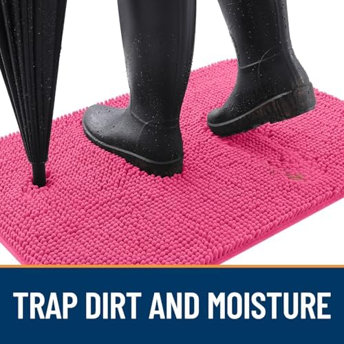 OLANLY Dog Door Mat for Muddy Paws 70x35, Super Absorbent Chenille Mud Mat - Image 2
