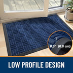 OLANLY Front Door Mat Outside Entrance 47x17, Heavy-Duty Rubber Doormat - Image 5