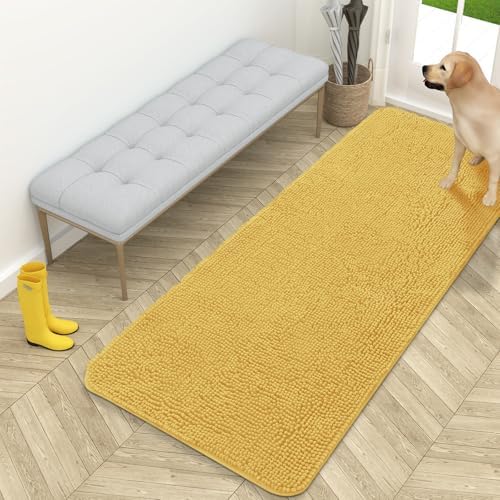 OLANLY Dog Door Mat for Muddy Paws 59x24, Super Absorbent Chenille Mud Mat by OLANLY